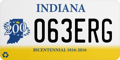 IN license plate 063ERG