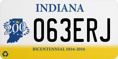 IN license plate 063ERJ