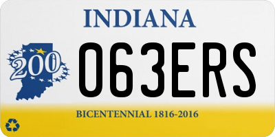 IN license plate 063ERS