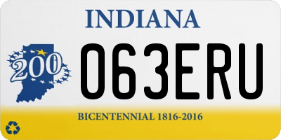 IN license plate 063ERU