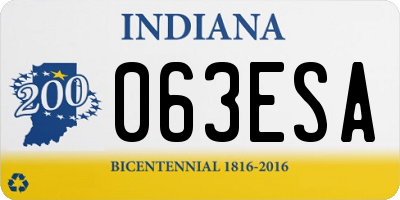 IN license plate 063ESA