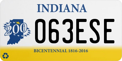 IN license plate 063ESE