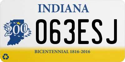 IN license plate 063ESJ
