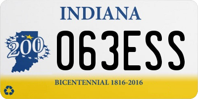 IN license plate 063ESS