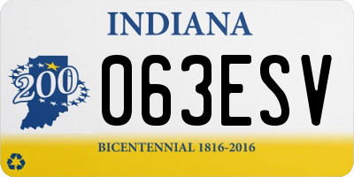 IN license plate 063ESV