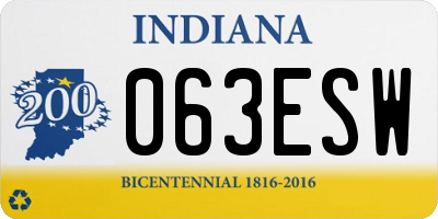 IN license plate 063ESW