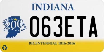 IN license plate 063ETA