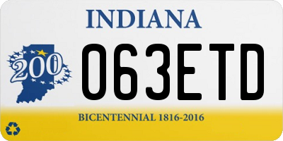 IN license plate 063ETD