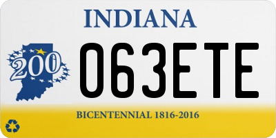 IN license plate 063ETE