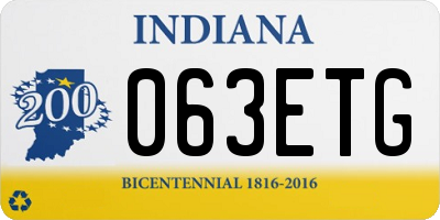 IN license plate 063ETG