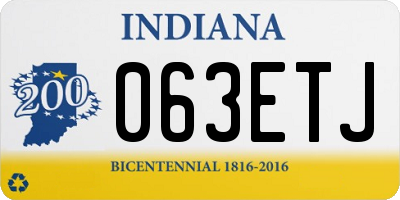 IN license plate 063ETJ