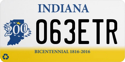 IN license plate 063ETR