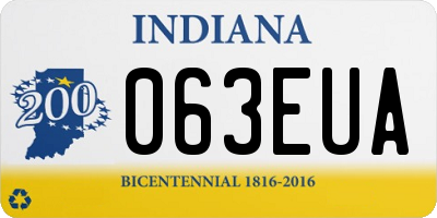 IN license plate 063EUA