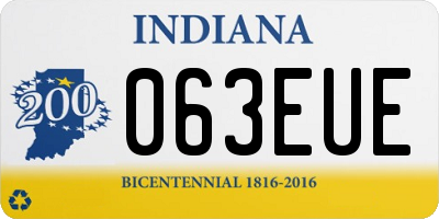 IN license plate 063EUE