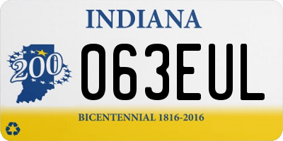 IN license plate 063EUL