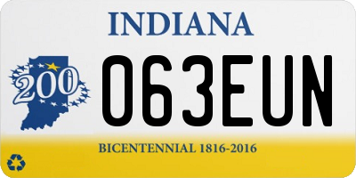 IN license plate 063EUN