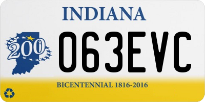 IN license plate 063EVC