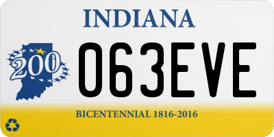 IN license plate 063EVE