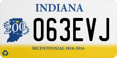 IN license plate 063EVJ