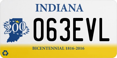 IN license plate 063EVL