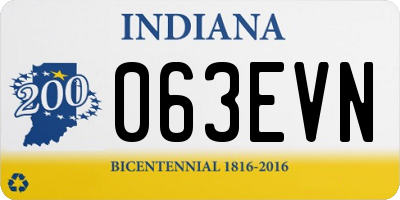 IN license plate 063EVN