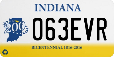 IN license plate 063EVR