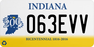 IN license plate 063EVV