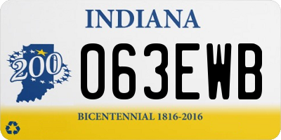 IN license plate 063EWB