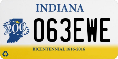 IN license plate 063EWE