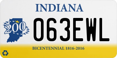 IN license plate 063EWL