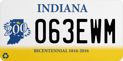 IN license plate 063EWM