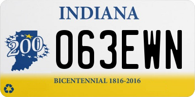 IN license plate 063EWN