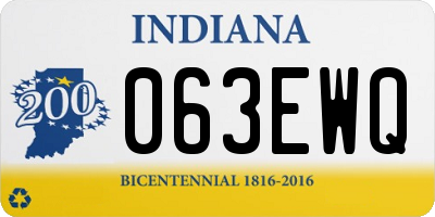 IN license plate 063EWQ
