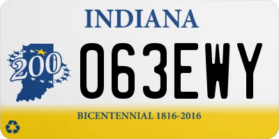 IN license plate 063EWY