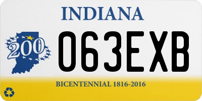 IN license plate 063EXB