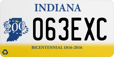 IN license plate 063EXC