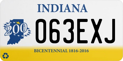 IN license plate 063EXJ