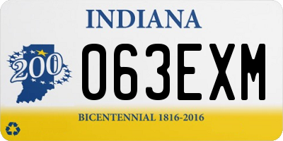 IN license plate 063EXM