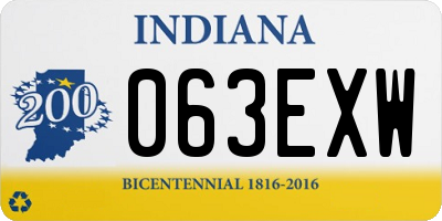 IN license plate 063EXW
