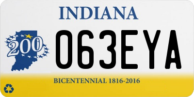 IN license plate 063EYA