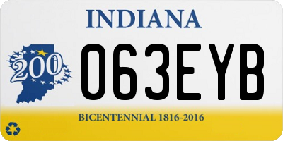 IN license plate 063EYB