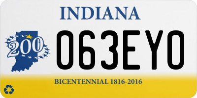 IN license plate 063EYO