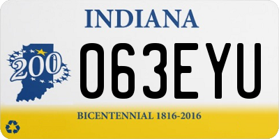 IN license plate 063EYU