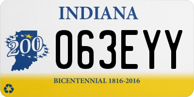 IN license plate 063EYY