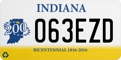 IN license plate 063EZD