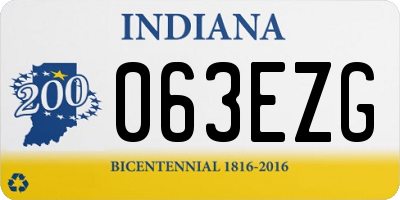 IN license plate 063EZG