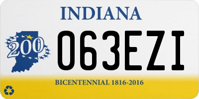 IN license plate 063EZI