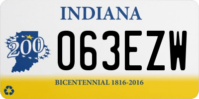 IN license plate 063EZW