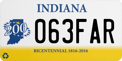IN license plate 063FAR