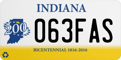 IN license plate 063FAS